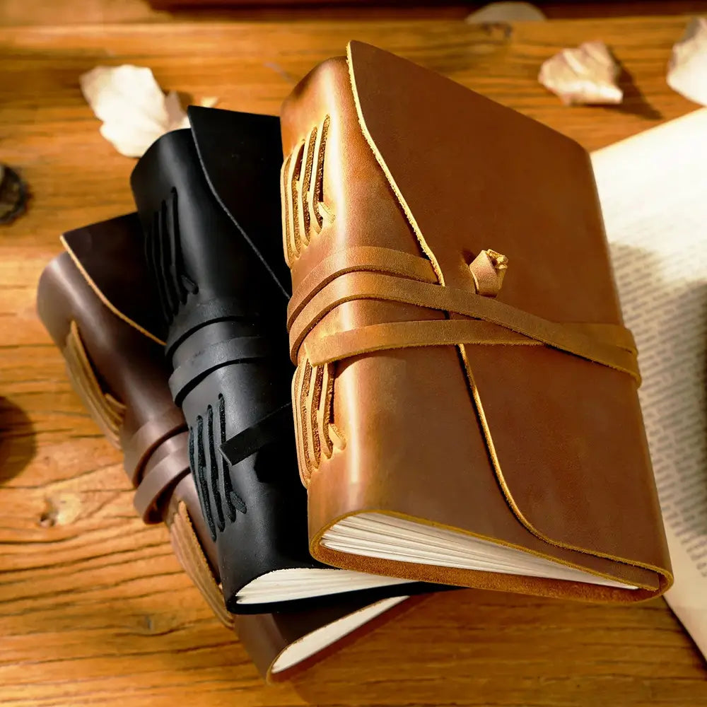 Personalized Leather Journal With Leather Rope