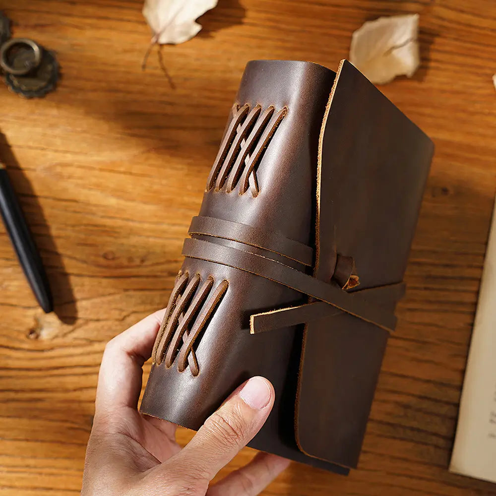 Personalized Leather Journal With Leather Rope
