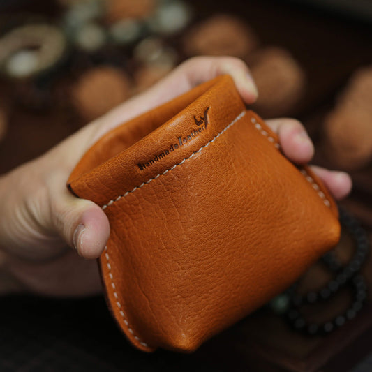 Vegetable Tanned Leather Rosary Pouch