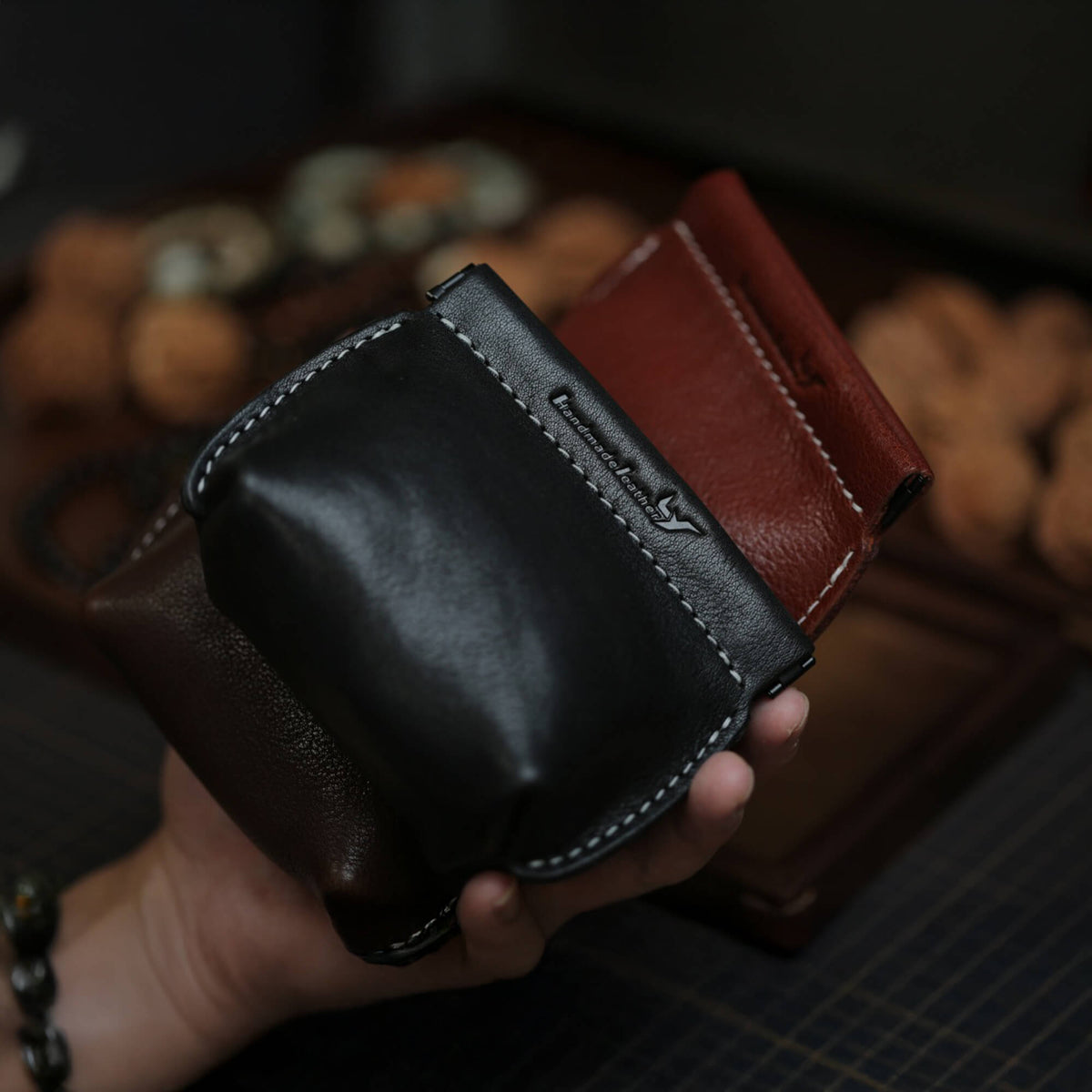 Vegetable Tanned Leather Rosary Pouch