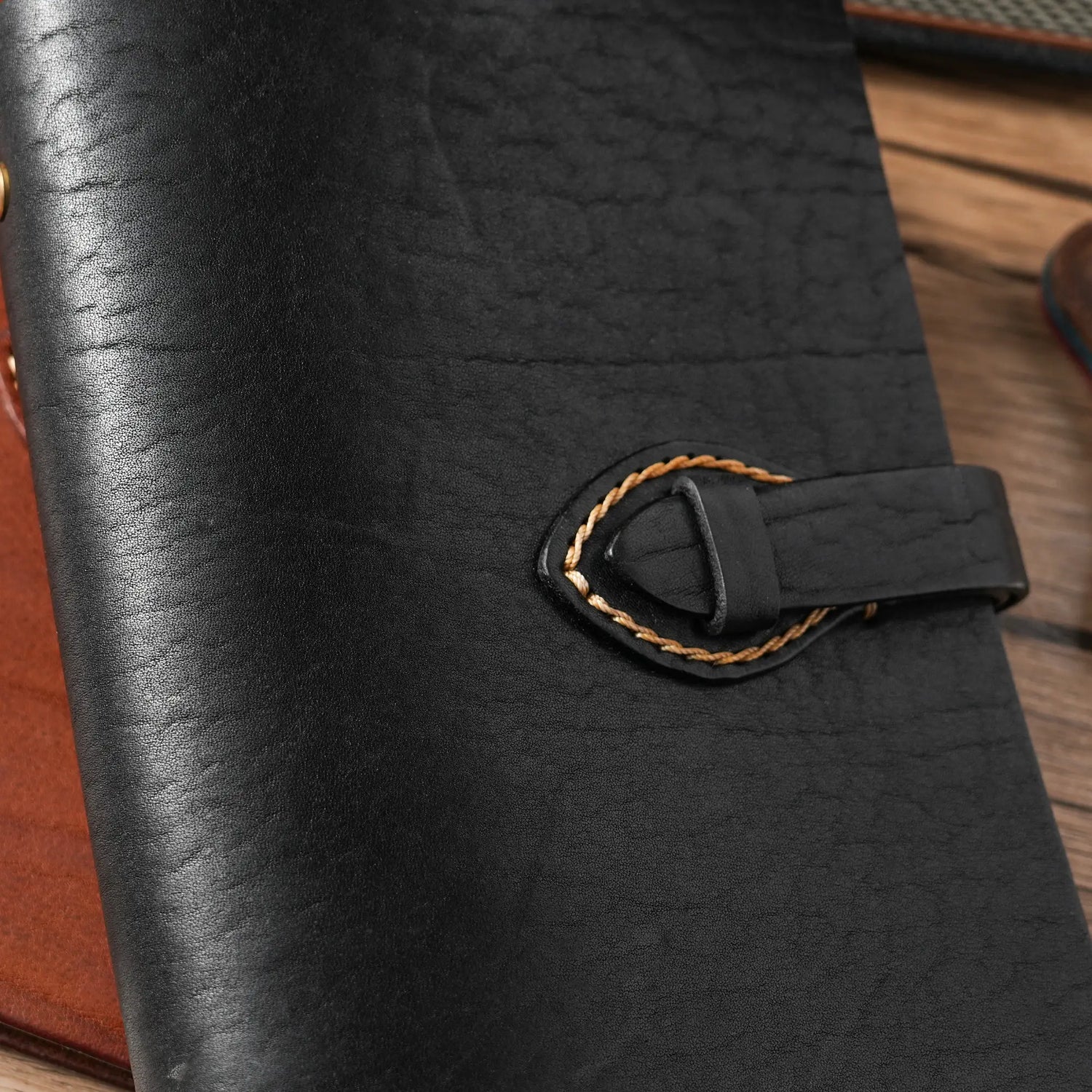 Refillable Leather Journal with Strap Closure