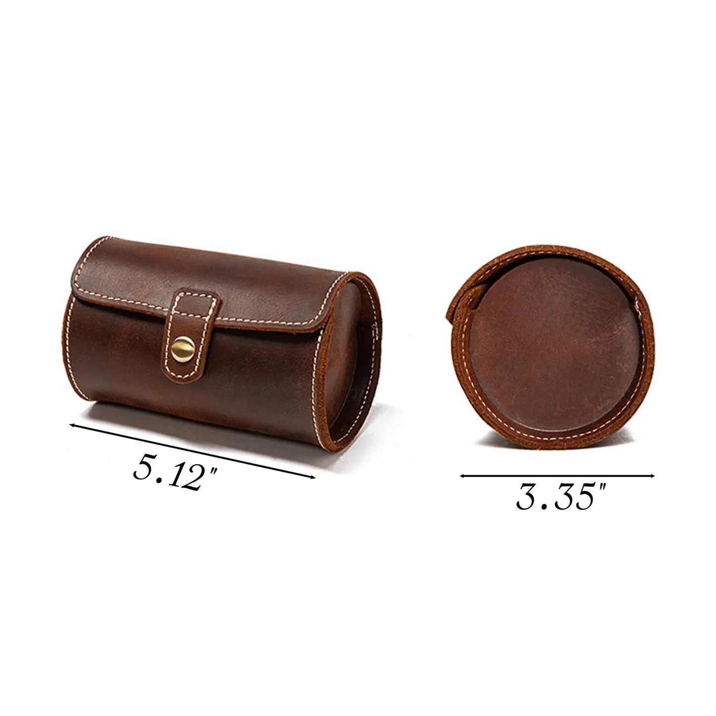 Personalized Double Watch Roll Case | Couples Travel Pouch for 2 Watches
