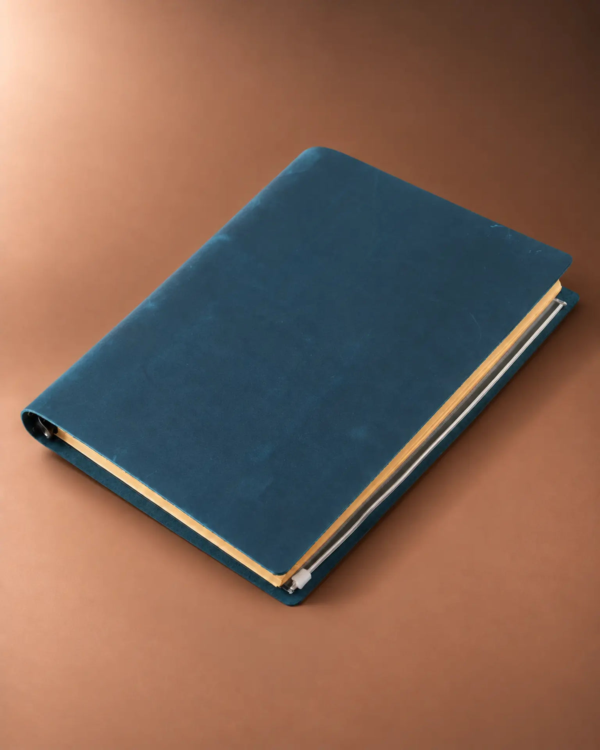 Teal Blue Legacy Binder A4 leather journal with a plain cover