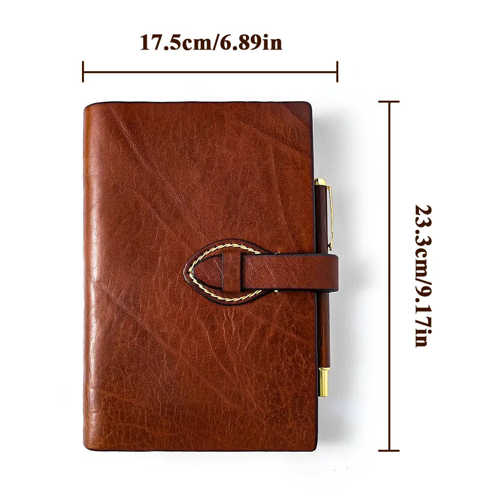 A5 leather journal dimensions 9.17 x 6.89 inches