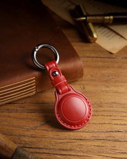 Orbit Leather AirTag Keychain