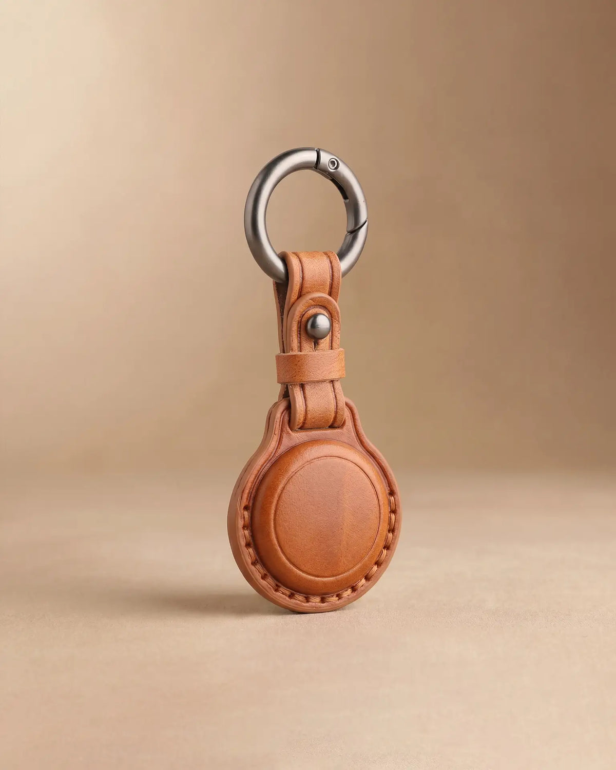 Orbit Leather AirTag Keychain