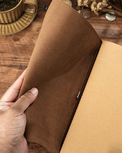 Close-up of the soft leather interior and refillable elastic insert system
