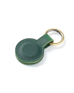 Forest Green magnetic leather hat clip and bookmark with matching stitching and spring ring
