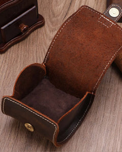 Open empty single-watch roll showing its soft inner pillow