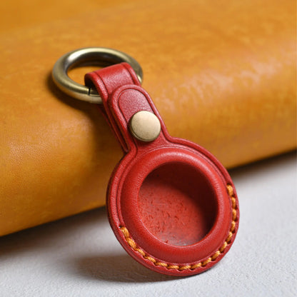 Handmade Leather AirTag Keychain Holder