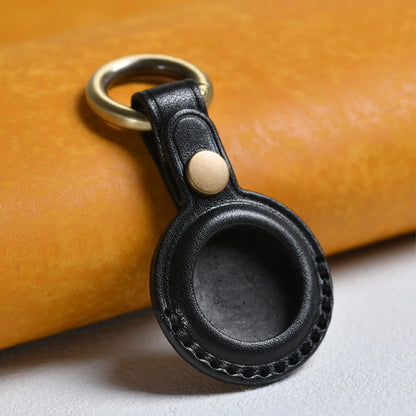 Handmade Leather AirTag Keychain Holder