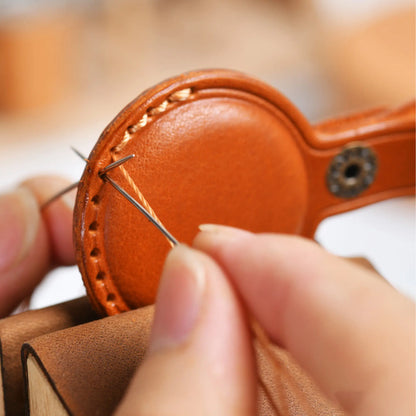 Handmade Leather AirTag Keychain Holder