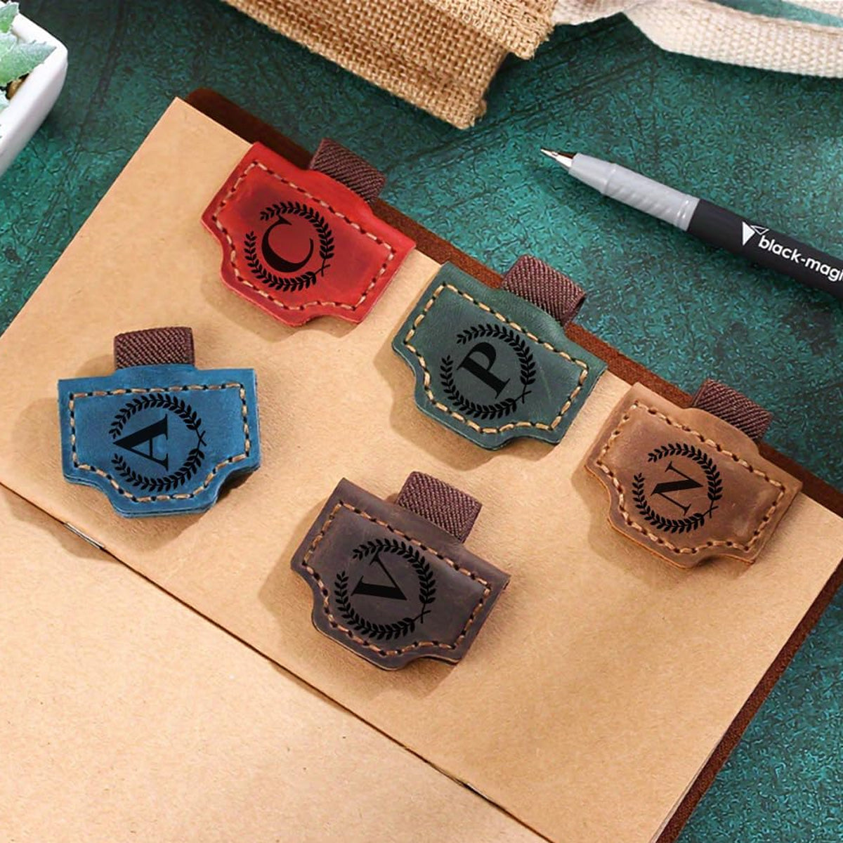 Bygonemark Leather Magnetic Bookmark