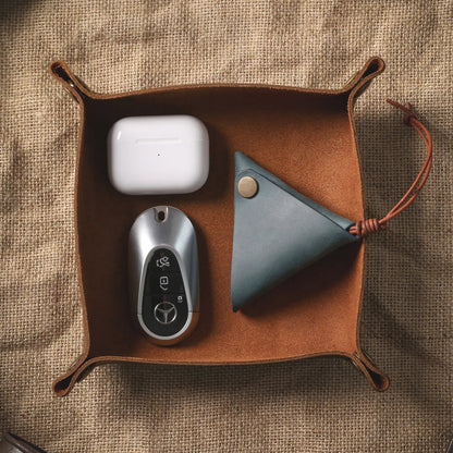 8.6" Leather Valet Tray