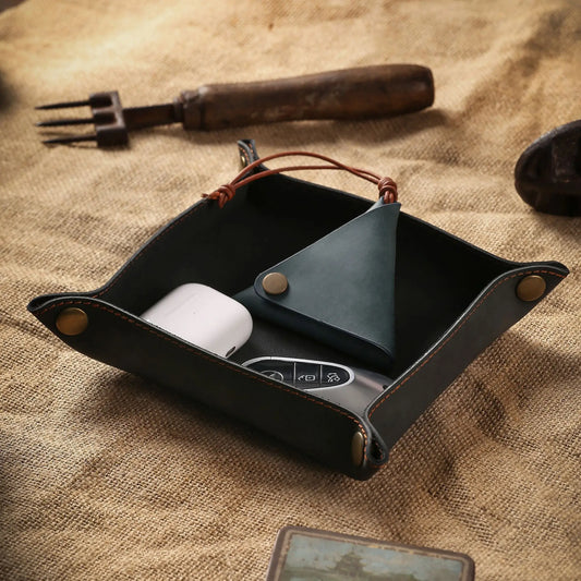 8.6" Leather Valet Tray