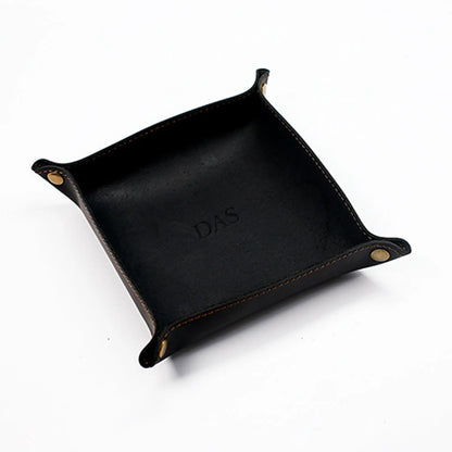 8.6" Leather Valet Tray