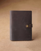 Closed espresso brown refillable A5 journal
