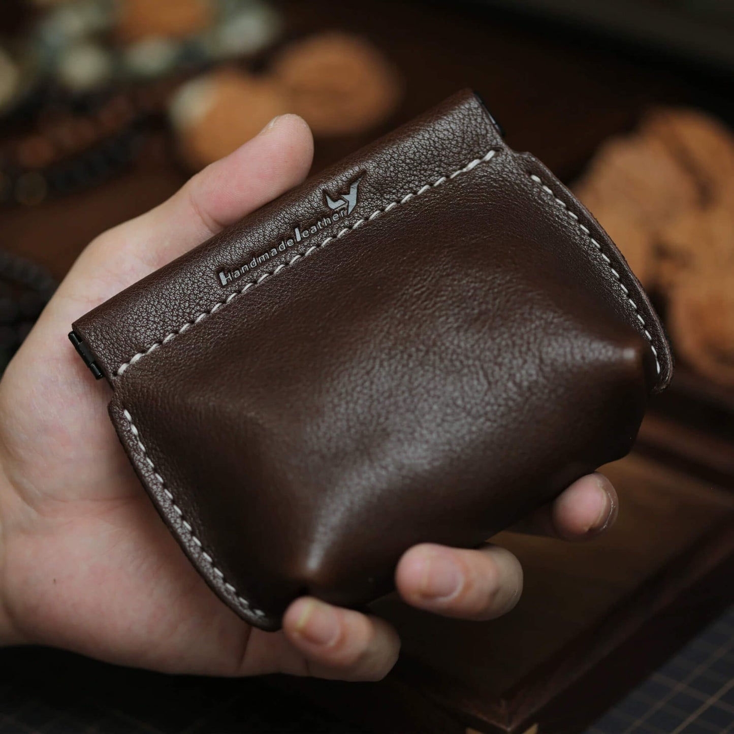 Vegetable Tanned Leather Rosary Pouch