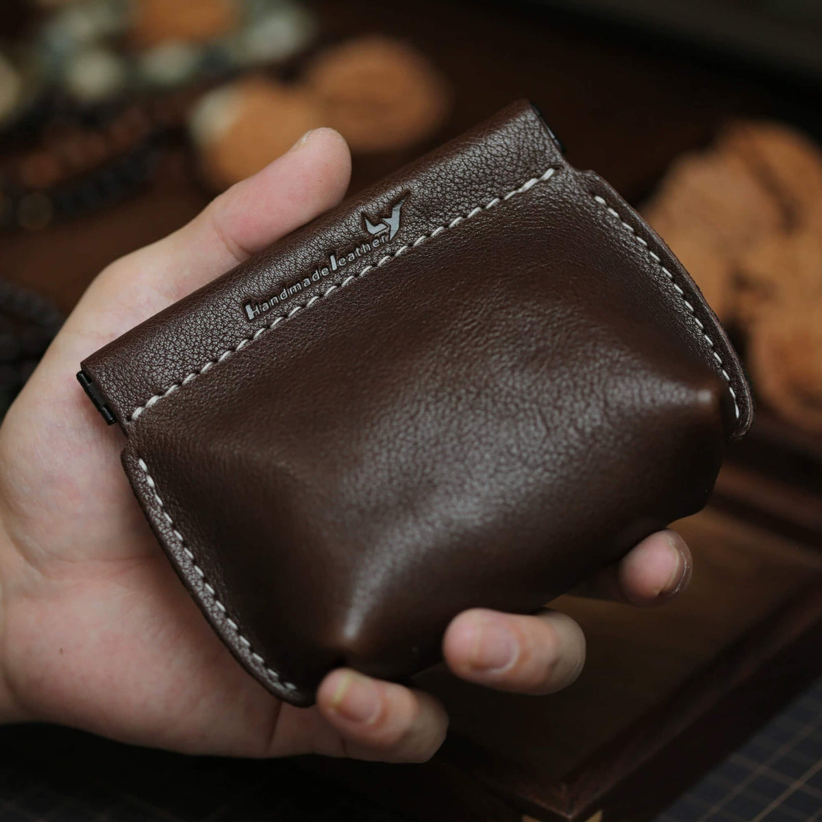 Vegetable Tanned Leather Rosary Pouch
