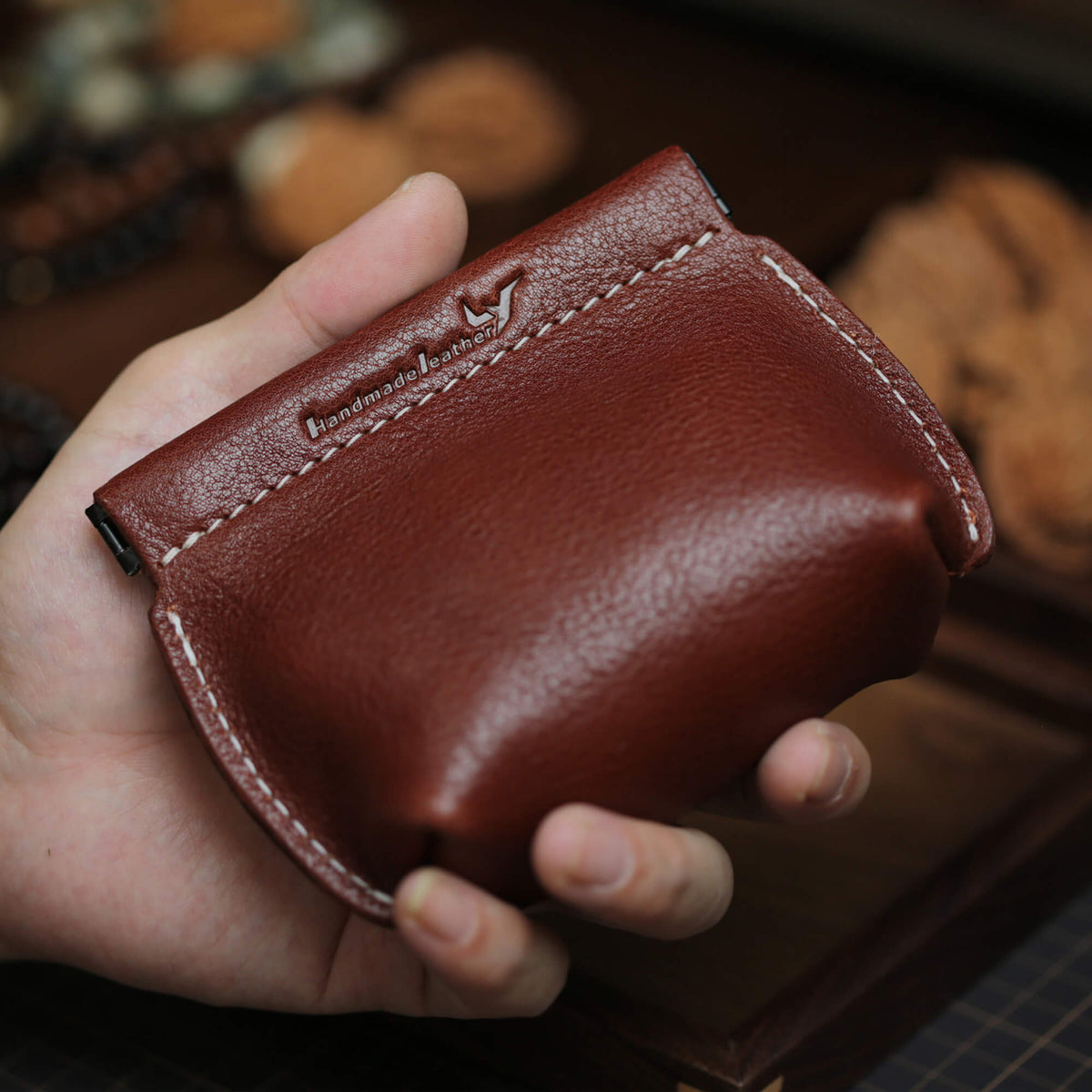 Vegetable Tanned Leather Rosary Pouch