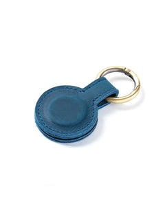 Teal Blue magnetic leather hat clip and bookmark with matching stitching and spring ring
