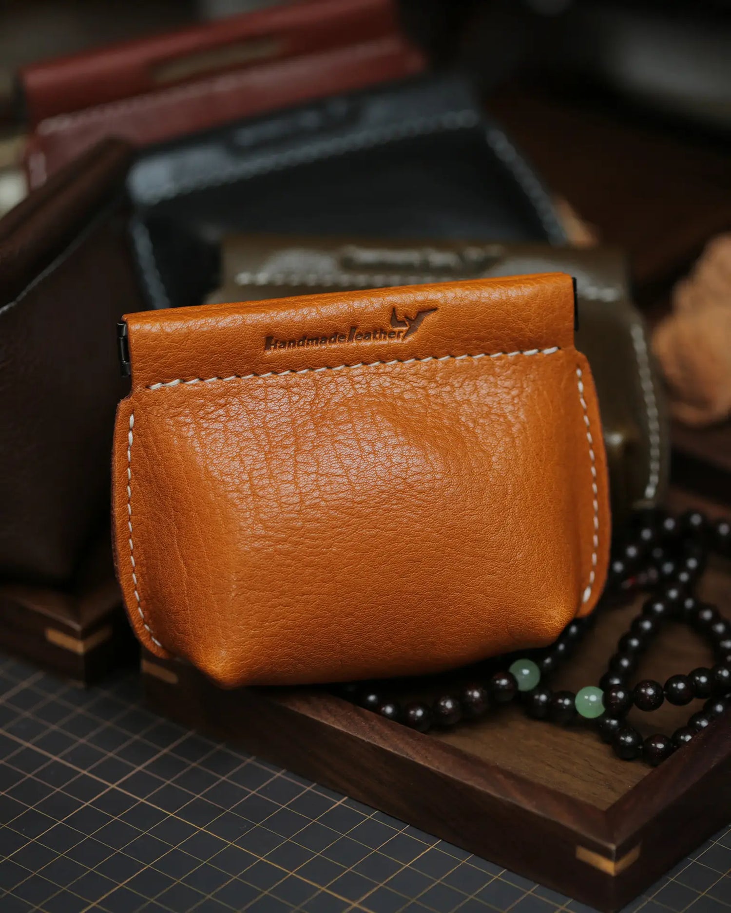 Vegetable Tanned Leather Rosary Pouch