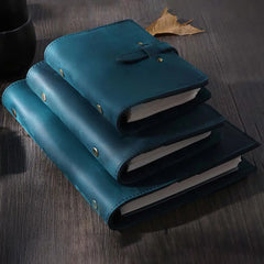 Custom engraved initials on leather journal cover