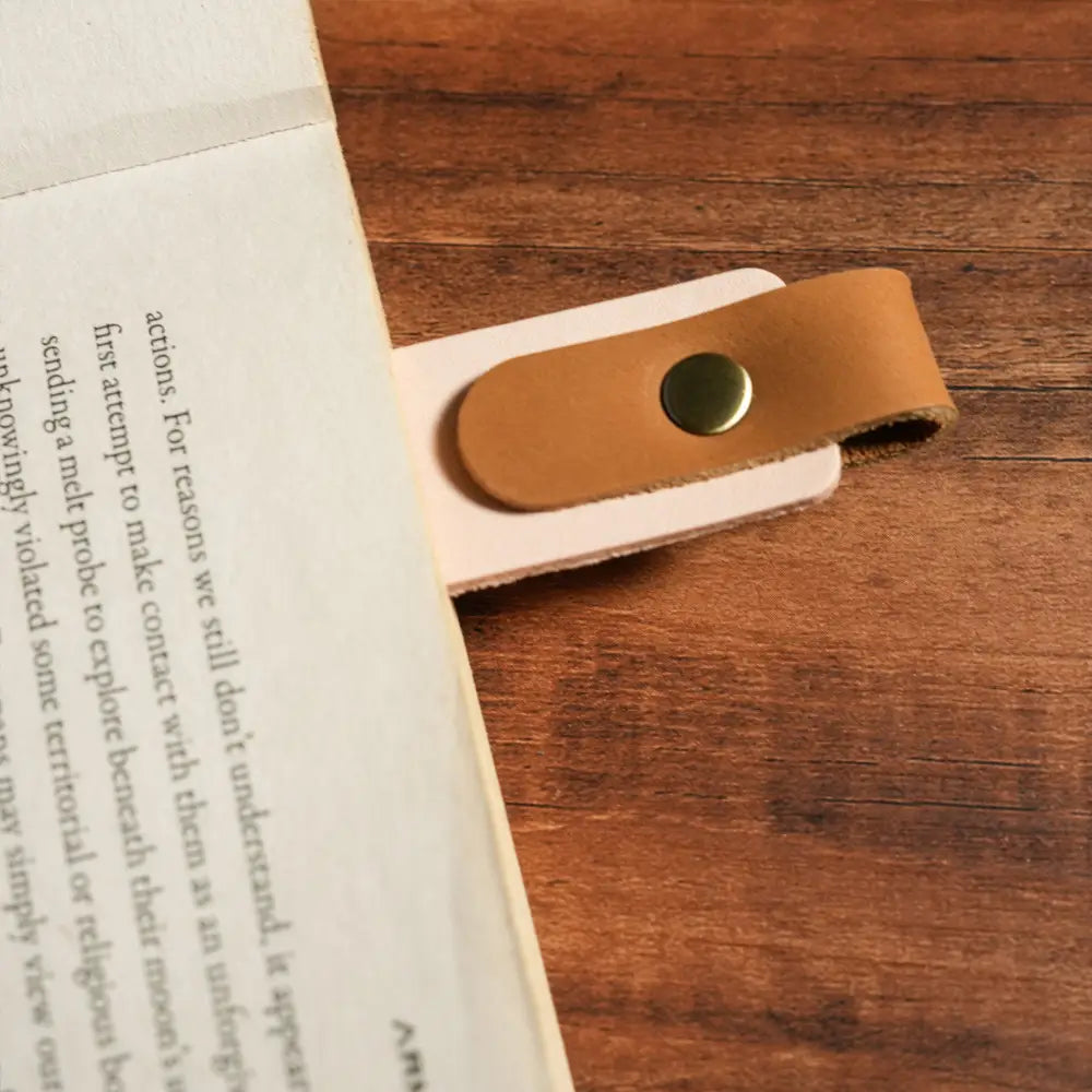 Personalized Leather Bookmark