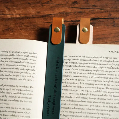Personalized Leather Bookmark