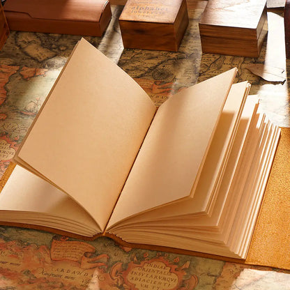 Vintage Embossed Leather Journal with Antique Clasp