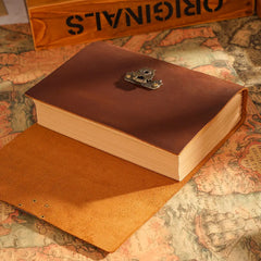 Thick 480 page leather journal with 12 refillable inserts