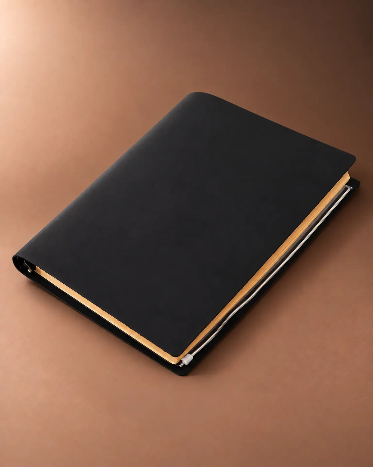 Black Legacy Binder A4 leather journal with a plain cover