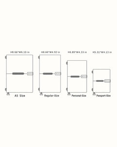 Legacy Plaque traveler’s notebook size comparison in inches