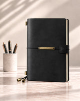 Black Legacy Plaque Personal-Size leather traveler’s notebook