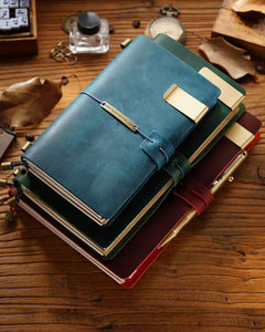 Legacy Plaque traveler’s notebook open on a desk