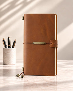 Cognac Legacy Plaque Regular-Size leather traveler’s notebook