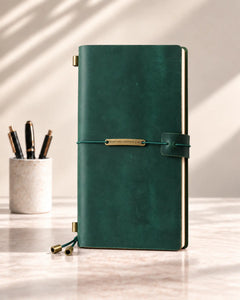Forest Green Legacy Plaque Regular-Size leather traveler’s notebook