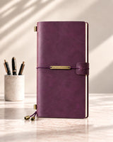 Purple Legacy Plaque Regular-Size leather traveler’s notebook