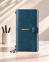 Teal Blue Legacy Plaque Regular-Size leather traveler’s notebook