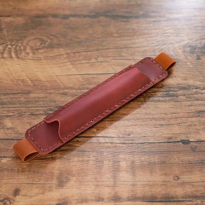 Leather Pen Holder with Elastic Strap for Journals