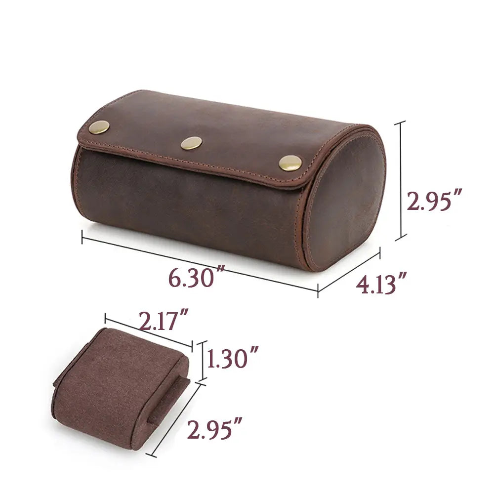 Personalized 2 Watch Roll Case