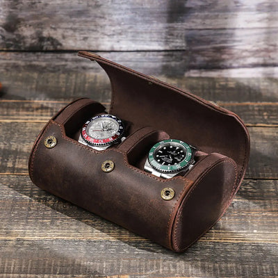 Personalized 2 Watch Roll Case