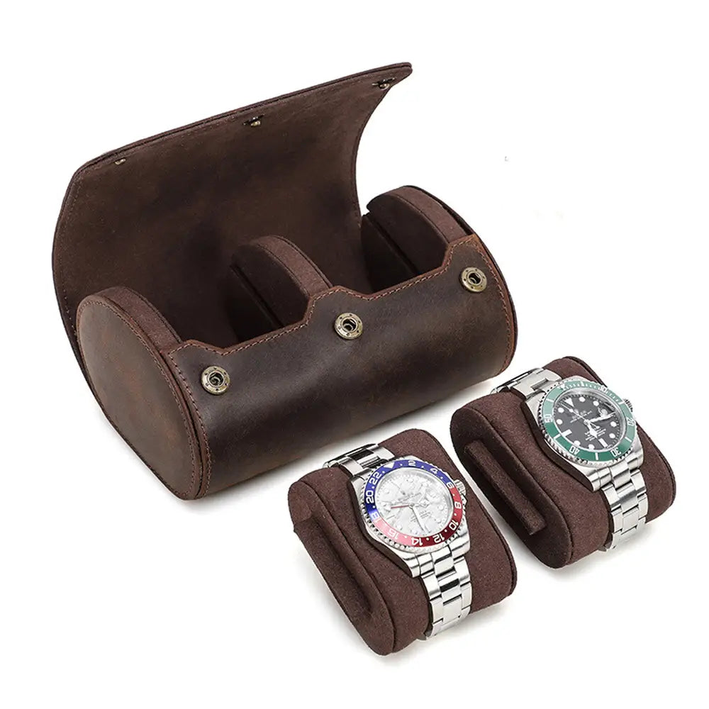 Personalized 2 Watch Roll Case