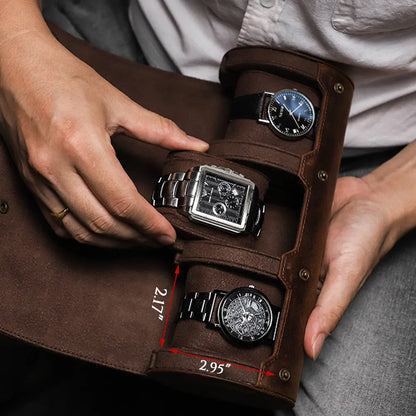 Personalized 3 Watch Roll Case
